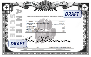 Anteilschein 0,7l 'Schacht IV' in Fassstärke (ca. 60%)